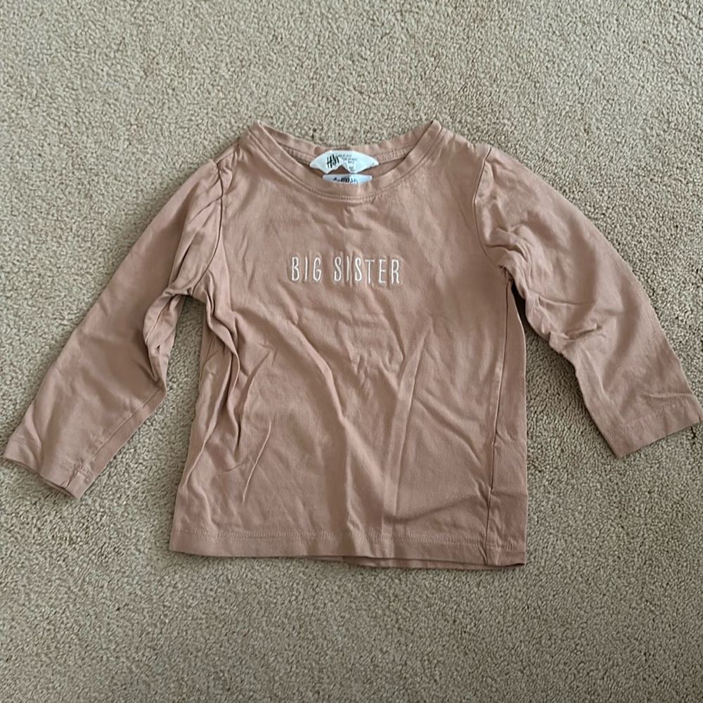 Big sister long sleeve. 2T dusty pink